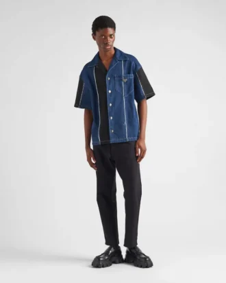 Double Match randig denimskjorta Double Match randig denimskjorta