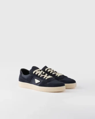 Downtown-sneakers i Re-Nylon och mocka