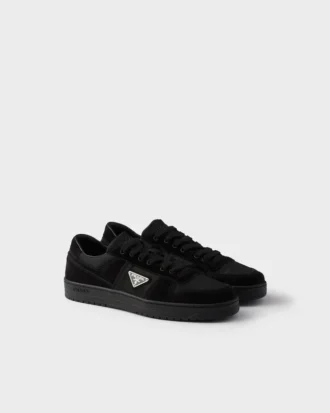 Downtown-sneakers i Re-Nylon och mocka