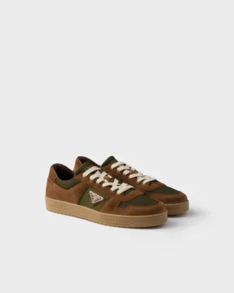 Downtown-sneakers i Re-Nylon och mocka