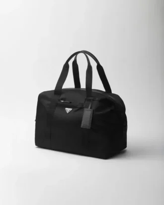 Duffelväska i Re-Nylon och Saffiano-läder