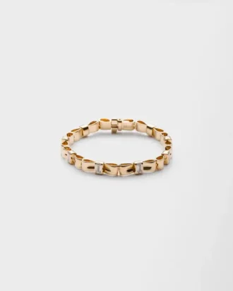 Eternal Gold Bow-armband i gult guld och laboratorieframställda diamanter Eternal Gold Bow-armband i gult guld och laboratorieframställda diamanter