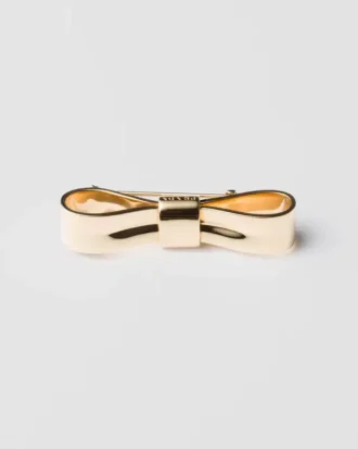 Eternal Gold Bow-brosch – gult guld