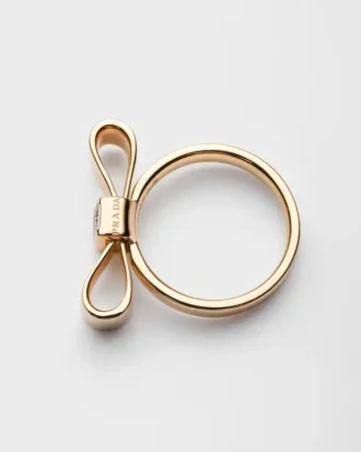 Eternal Gold Bow Ring – Gult guld med laboratorieframställd diamant