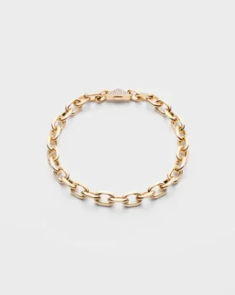 Eternal Gold Chain-halsband i gult guld med diamanter Eternal Gold Chain-halsband i gult guld med diamanter