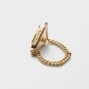 Eternal Gold Chain Ring i gult guld med grön kvarts Eternal Gold Chain Ring i gult guld med grön kvarts