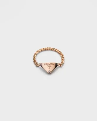 Eternal Gold Chain Ring i roséguld med diamanter