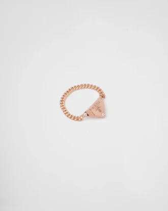 Eternal Gold Chain Ring i roséguld med diamanter
