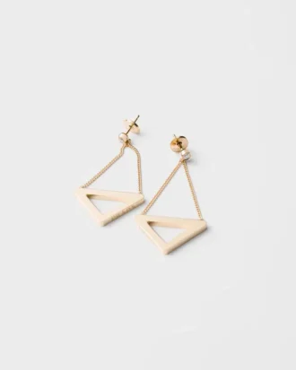 Eternal Gold Cut-Out Drop Earrings i gult guld med diamanter