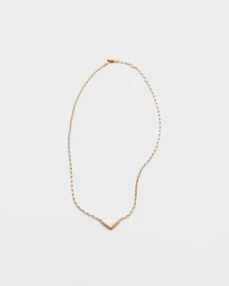 Eternal Gold-halsband i roséguld med mini-triangelhänge Eternal Gold-halsband i roséguld med mini-triangelhänge