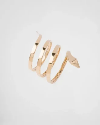 Eternal Gold Multi-Coil Snake-armband i gult guld