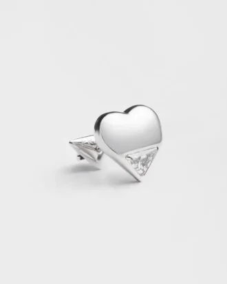 Eternal Gold Nano Heart enkel örhänge i vitguld med laboratorieframställd diamant Eternal Gold Nano Heart enkel örhänge i vitguld med laboratorieframställd diamant