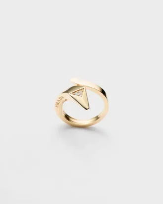 Eternal Gold Snake Mini-ring i gult guld och diamanter