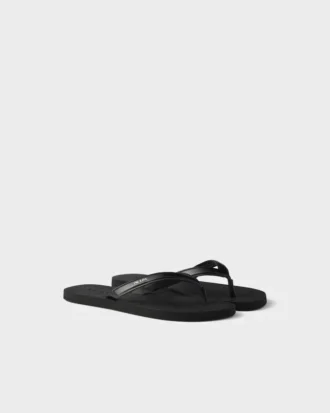 Flip-flops i borstat läder