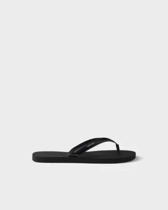 Flip-flops i borstat läder