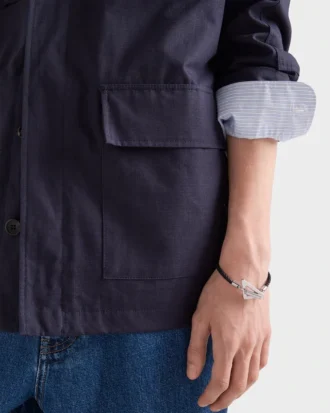 Flätat armband i nappaläder