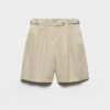 Garment-färgade shorts i gammal gabardin Garment-färgade shorts i gammal gabardin