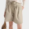 Garment-färgade shorts i gammal gabardin Garment-färgade shorts i gammal gabardin