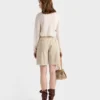 Garment-färgade shorts i gammal gabardin Garment-färgade shorts i gammal gabardin