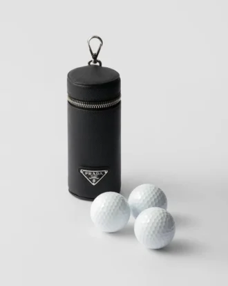 Golfbollsfodral i Saffiano-läder