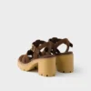 Högklackade sandaler med plattform i mocka Högklackade sandaler med plattform i mocka