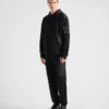 Huvtröja i bomullsfleece och Re-Nylon Huvtröja i bomullsfleece och Re-Nylon