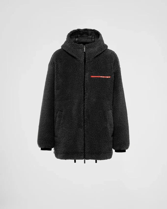 Huvtröja i återvunnen fleece Huvtröja i återvunnen fleece