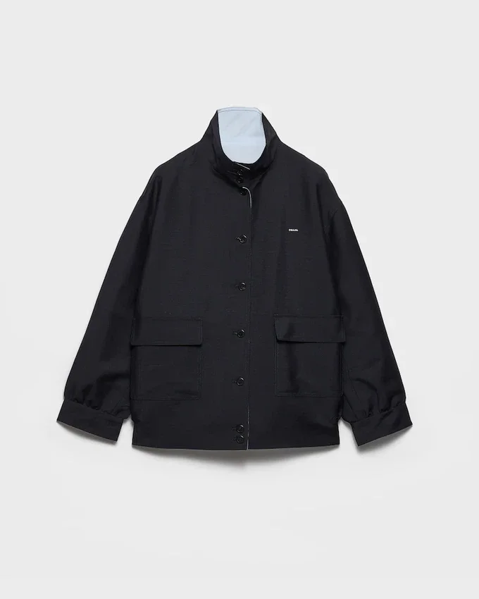 Jacka i kidmohair och poplin Jacka i kidmohair och poplin