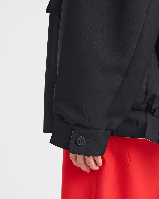 Jacka i kidmohair och poplin Jacka i kidmohair och poplin