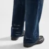 Jeans i tvättad denim med raka ben Jeans i tvättad denim med raka ben