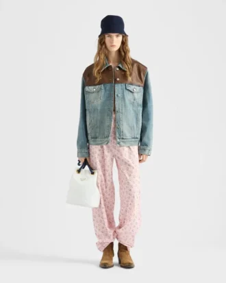 Jeans- och läderblouson Jeans- och läderblouson