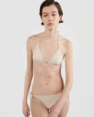 Jersey-bikinitopp i triangulär modell med strass Jersey-bikinitopp i triangulär modell med strass