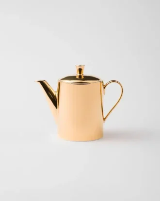 Kaffekanna i porslin – helguld