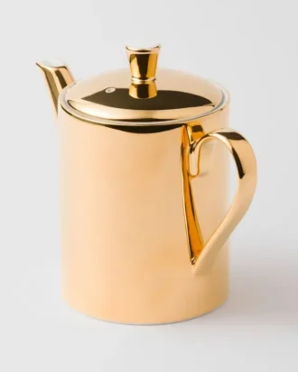 Kaffekanna i porslin – helguld