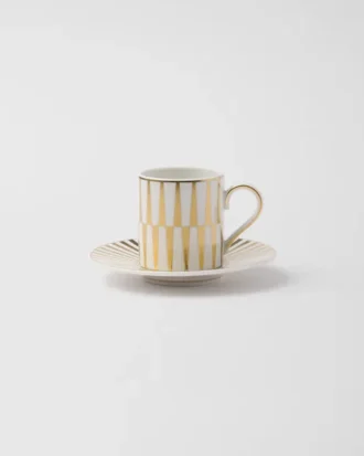 Kaffekopp i porslin – ränder