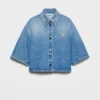 Kort denimskjorta