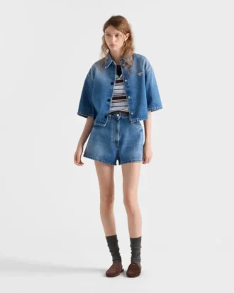 Kort denimskjorta Kort denimskjorta