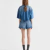 Kort denimskjorta