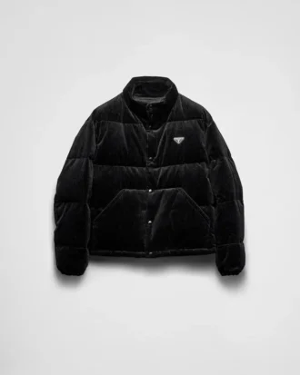 Kort dunjacka i corduroy