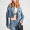 Kort organisk denimjacka Kort organisk denimjacka