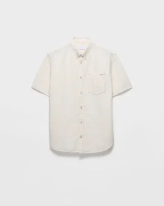 Kortärmad chambray-skjorta