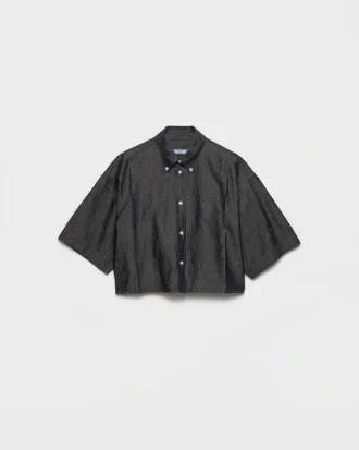 Kortärmad chambray-skjorta Kortärmad chambray-skjorta