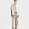 Kortärmad chambray-skjorta Kortärmad chambray-skjorta