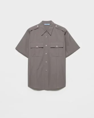 Kortärmad poplin-skjorta