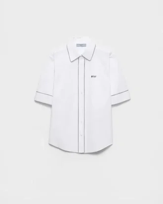 Kortärmad poplin-skjorta