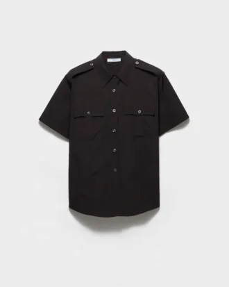 Kortärmad poplin-skjorta