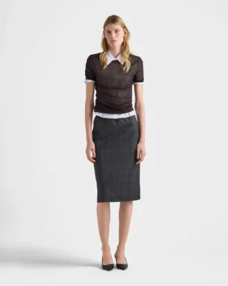 Kortärmad poplin-skjorta