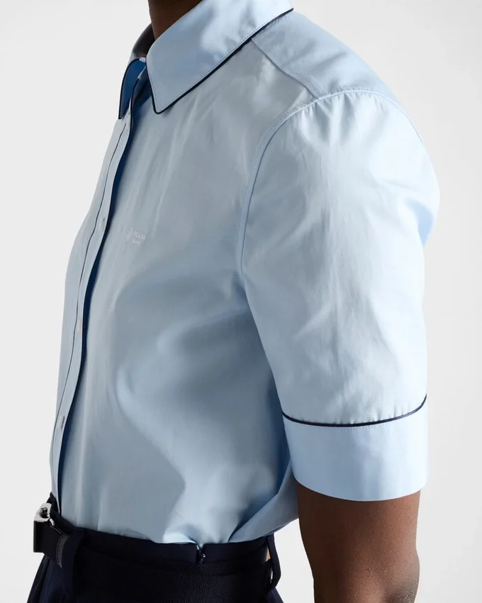 Kortärmad poplin-skjorta Kortärmad poplin-skjorta
