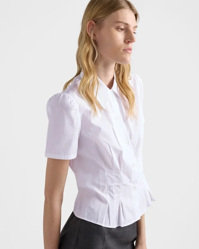 Kortärmad poplin-skjorta Kortärmad poplin-skjorta