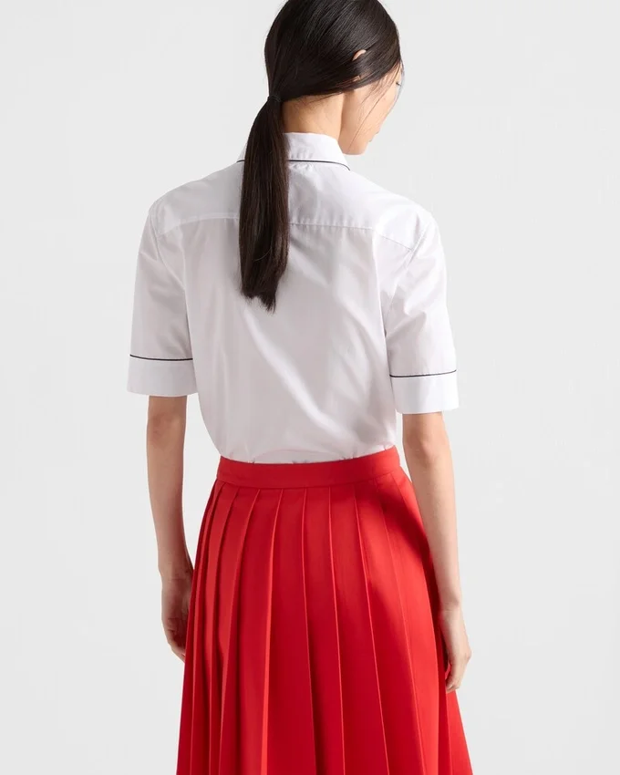 Kortärmad poplin-skjorta Kortärmad poplin-skjorta